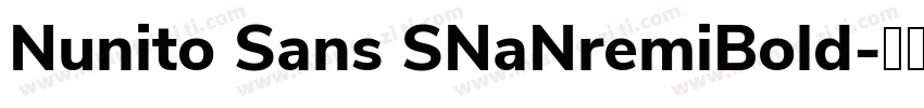 Nunito Sans SNaNremiBold字体转换